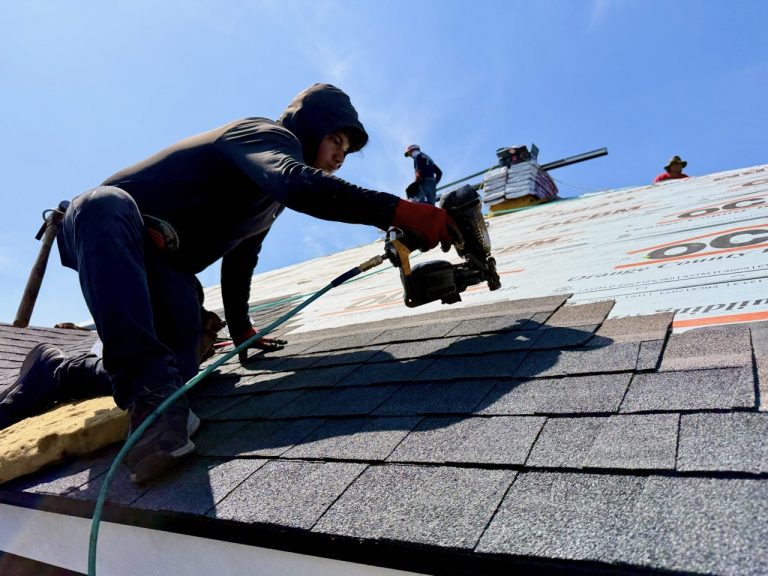 Southern Roofing Solutions roofer installs new architectural shingles on a Southeast Texas home, visual example for 2025 roof replacement cost guide