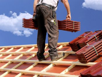working on a roof
